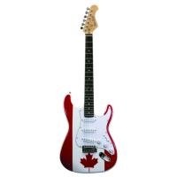 Main Street Double Cutaway Electric Guitar with Canadian Flag Design  รูปที่ 1