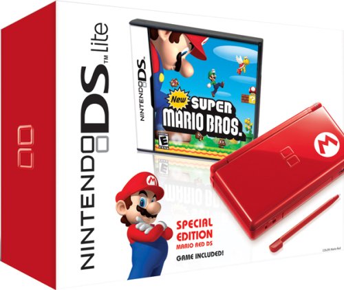 Nintendo DS Lite Limited Edition Red Mario with New Super Mario Bros. ( NDS Console ) รูปที่ 3