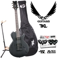 Dean EVOXM-TBK Transparent Black Electric Guitar with PLanet Waves 12 Pick Shredder Pack, Ultra Stand & TKL Nylon Bag! 