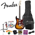 Squier by Fender Stop Dreaming, Start Playing Value Pack: Brown Sunburst Stratocaster - SE Special with Squier SP-10 Amp (Upgrade Pack includes: Upgrade Pack includes: Squier Strings & String Winder, and Fender/ GO-DPS 12 Pack Pick Sampler (Part# DPS-FN-SAMPLER) ( Squier by Fender guitar Kits ) )