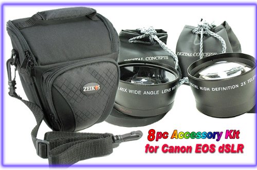 8-pc Twin Lens Kit for Canon EOS Digital Rebel XTi,XS,XSi,T1i +BOUNUS  รูปที่ 1