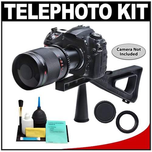 Phoenix 500mm Multi-Coated Mirror Lens with 2x Teleconverter (=1000mm) + Stedi-Stock Shoulder Brace Kit for Pentax K-7, K-5, K-R, K20D, K200D, K2000 Digital SLR Cameras ( Phoenix Lens ) รูปที่ 1