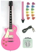 Girls Kids Left Handed Electric Guitar Set, NEW! ( Douglas, Danelectro guitar Kits ) )