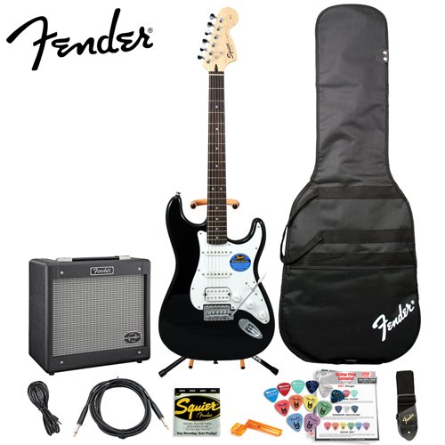 Fender Stop Dreaming, Start Playing Set: Affinity Black Strat HSS with G-DEC® Junior Amp, Fender/ GO-DPS 12 Pack Pick Sampler (Part# DPS-FN-SAMPLER), Squier Strings, Fender String Winder & Ultra Stand ( Squier Affinity guitar Kits ) ) รูปที่ 1