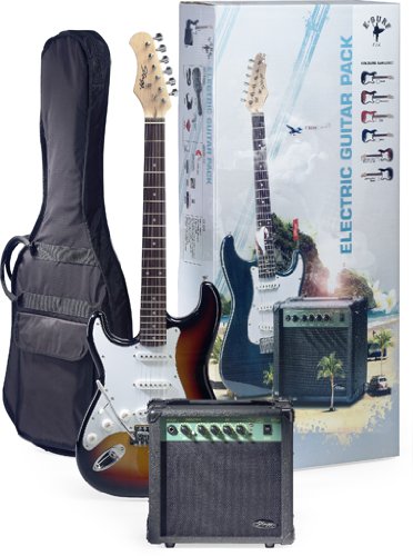 NEW LEFT HANDED SUNBURST ELECTRIC GUITAR PACKAGE LEFTY ( Guitar Kits ) รูปที่ 1