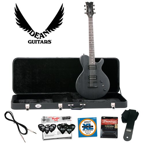 Dean EVO XM Transparent Black Solid Body Electric Guitar & MBT Guitar Case Kit - Includes: Guitar Cable, Planet Waves 12 Pick Shredder Pack, D'Addario EXL110 Strings, Dunlop 218 Glass Slide, Planet Waves Guitar Strap & MBT Guitar Case!  รูปที่ 1