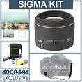 Sigma 30mm f/1.4 EX DC HSM AutoFocus Standard Lens kit, for Pentax AF Digial SLR Cameras, with Tiffen 62mm UV Filter, Lens Cap Leash, Professional Lens Cleaning Kit ( Sigma Lens )