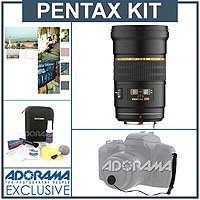 Pentax DA 200mm f/2.8 ED (IF) SDM Auto Focus Lens Kit, U.S.A. with Tiffen 77mm Photo Essentials Filter Kit, Lens Cap Leash, Professional Lens Cleaning Kit, ( Pentax Lens ) รูปที่ 1