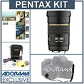 Pentax DA 200mm f/2.8 ED (IF) SDM Auto Focus Lens Kit, U.S.A. with Tiffen 77mm Photo Essentials Filter Kit, Lens Cap Leash, Professional Lens Cleaning Kit, ( Pentax Lens )