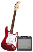 Squier by Fender Stop Dreaming-Start Playing Set: Affinity Strat HSS w/ G, DEC Jr, Metallic Red ( Squier by Fender guitar Kits ) )