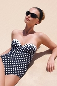 Swimsuit Moontide Spot On Black and White Dual Cup Underwired Swimsuit (Type one Piece)