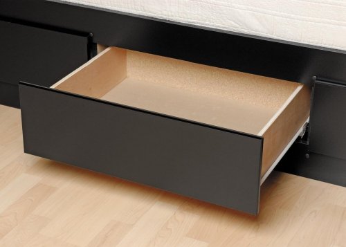 Tall Twin Size Platform Bed with Headboard in Black - Sonoma Collection - Prepac Furniture - BBT-4106-SET  รูปที่ 4
