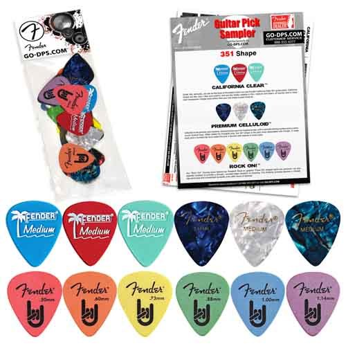 Squier by Fender Stop Dreaming, Start Playing Value Pack: Brown Sunburst Strat - SE Special with Squier SP-10 Amp (Upgrade Pack includes: Headphones and String Care & Polishing Kit) and Fender/ GO-DPS 12 Pack Pick Sampler (Part# DPS-FN-SAMPLER) ( Squier by Fender guitar Kits ) ) รูปที่ 7
