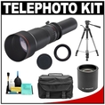 Vivitar 650-1300mm f/8-16 SERIES 1 Telephoto Zoom Lens with 2x Teleconverter (=650-2600mm) + Tripod + Case + Accessory Kit for Pentax K20D, K200D, K2000, K10D, K100D Super, K110D, K-7 & K-x Digital SLR Cameras ( Vivitar Lens )