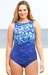 รูปย่อ Swimsuit Fun & Sporty Retro Circle High Neck Plus Size Swimsuit by Beach Native® - Women's Swimsuit Plus Size Swimsuit (Type one Piece) รูปที่4