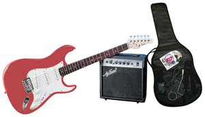 Jay Turser Guitar Kits Jt-300kit-tr Electric Guitar Pack, Transparent Red ( Guitar Kits ) รูปที่ 1