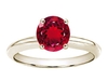 รูปย่อ 1.60 cttw Created Ruby Solitaire Engagement Ring - 14kt White or Yellow Gold รูปที่2