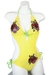 รูปย่อ Swimsuit Yellow Triangle Top & Tie Side Bottom Sequins Monokini Bathing Suit (Type one Piece) รูปที่3