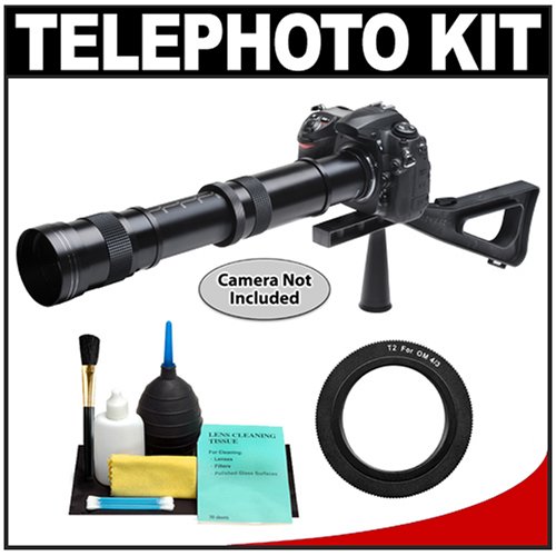 Kenko 420-800mm Telephoto Zoom Lens with 2x Teleconverter (=420-1600mm) + Stedi-Stock Shoulder Brace Kit for Panasonic / Olympus E-5, E-30, E-3, Evolt E-420, E-450, E-520, E-620 Digital SLR Cameras ( Kenko Lens ) รูปที่ 1