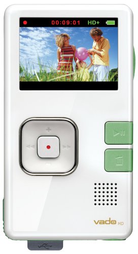 Creative Labs Vado HD 4 GB Pocket Video Camcorder, 2nd Generation (White Gloss with Green Accents) ( HD Camcorder ) รูปที่ 1