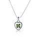 รูปย่อ Chuvora Real Irish Four Leaf Clover, Symbol of Good Luck, Clear Heart Pendant Necklace รูปที่2