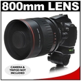 Vivitar 800mm f/8.0 Series 1 Multi-Coated Mirror Lens for Nikon D40, D60, D90, D300, D300s, D3, D3s, D3x, D7000, D3000, D3100 & D5000 Digital SLR Cameras ( Vivitar Lens )