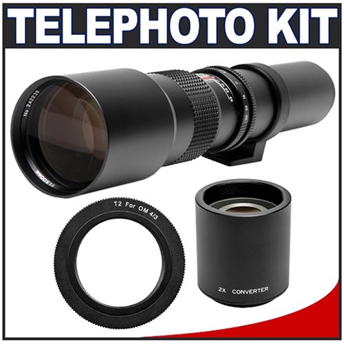 Phoenix 500mm Telephoto Lens with 2x Teleconverter (=1000mm) for Panasonic / Olympus E-5, E-30, E-3, Evolt E-420, E-450, E-520, E-620 Digital SLR Cameras ( Phoenix Lens ) รูปที่ 1