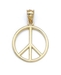 รูปย่อ 14k Peace Sign Pendant - Measures 25mm - JewelryWeb รูปที่1