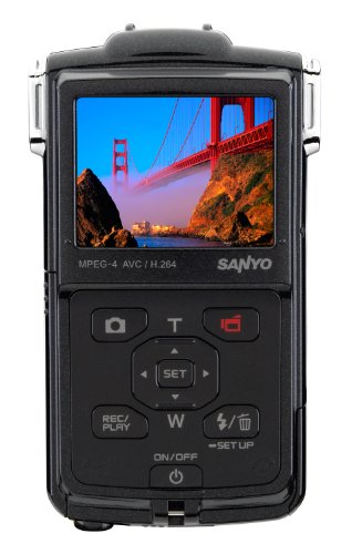Sanyo VPC-PD2BK Full HD Pocket Movie Dual Camera with 10 Megapixel Digital Photos and 3X Optical Zoom (Black) NEWEST MODEL ( Sanyo HD Camcorder ) รูปที่ 3