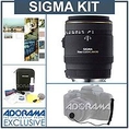 Sigma 70mm f/2.8 EX DG AF Macro Lens for Sigma Cameras Kit, with Tiffen 62mm Photo Essentials Filter Kit, Lens Cap Leash, Professional Lens Cleaning Kit ( Sigma Lens )