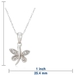 รูปย่อ 10k White or Yellow Gold Dragonfly Pendant with Diamond Accent รูปที่3