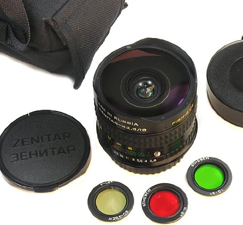 Fisheye Zenitar 2.8/16 MC Lens for Olympus 4/3 SLR Cameras ( Fisheye Lens ) รูปที่ 1