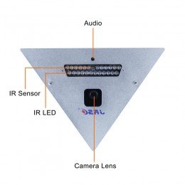 50' IR Indoor Hidden Design Triangle CCTV Camera with Audio ( CCTV ) รูปที่ 3