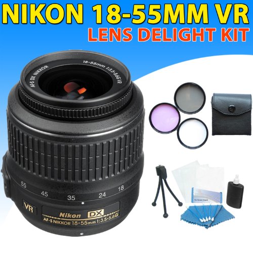 Nikon 18-55mm VR AF-S DX Nikkor Lens + Accessory Kit For Nikon D3000, D3100, D5000, D5100, D7000 DSLR Cameras ( Zm Lens ) รูปที่ 1