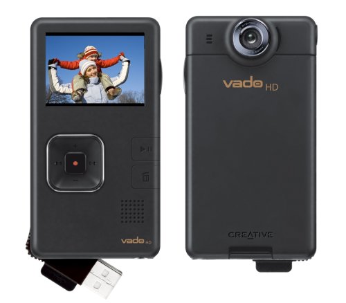 Creative Labs Vado HD 720p Pocket Video Camcorder with 8 GB Video Storage and 2x Digital Zoom (Black) OLD MODEL ( Creative Labs HD Camcorder ) รูปที่ 3