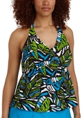 Swimsuit Sunsets Women's Halter Tankini (Type Two Piece)