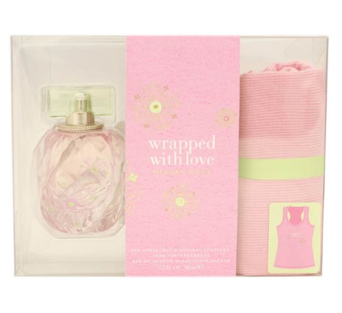 Wrapped With Love By Hilary Duff For Women. Gift Set ( Eau De Parfum Spray 1.7 Oz / 50 Ml + Tank Top ) ( Women's Fragance Set) รูปที่ 1
