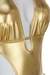 รูปย่อ Swimsuit Gold Halter Tie Side Monokini Swimsuit with Removable Soft Pads (Type one Piece) รูปที่3