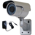 VideoSecu High Resolution 54 infrared IR Leds Day Night Vision Weatherproof Wide View Angle Color CCD Security Camera Build-in 3.5-8mm Zoom Focus WA2 ( CCTV )