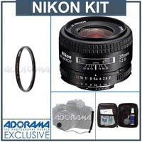Nikon 35mm f/2D AF Wide Angle Auto Focus Nikkor Lens - Gray Market - with Tiffen 52mm UV Filter, Lens Cap Leash, Professional Lens Cleaning Kit ( Nikon Lens ) รูปที่ 1