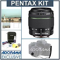 Pentax SMCP-DA 18mm - 55mm f/3.5-5.6 AL WR (Weather Resistant) Af Lens Kit, with Tiffen 52mm UV Filter, Lens Cap Leash, Professional Lens Cleaning Kit ( Pentax Lens ) รูปที่ 1