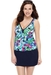 รูปย่อ Swimsuit Avenue Plus Size Sketched Floral Skirtini w/ Tummy Control (Type one Piece) รูปที่1