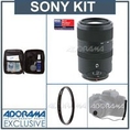 Sony 70 - 300mm f/4.5 - 5.6 Telephoto Digital SLR 0.25x Zoom Lens Kit, Super Sonic Wave Motor, with Tiffen 62mm UV Filter, Lens Cap Leash, Professional Lens Cleaning Kit ( Sony Lens )