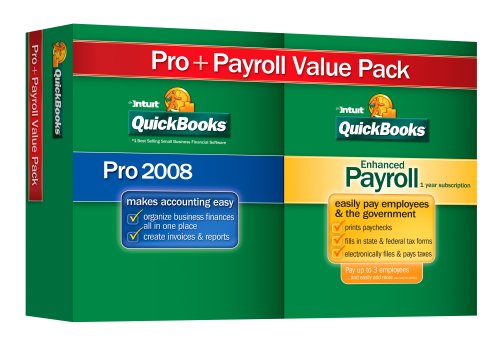 QuickBooks Pro 2008 with QuickBooks Enhanced Payroll 2008 (Up to 3 Employees) [OLD VERSION]  [Pc CD-ROM] รูปที่ 1