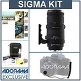 Sigma 120-400mm f/4.5-5.6 DG APO OS (Optical Stabilizer) HSM AF Lens Kit. for Sigma SLR Cameras, with Tiffen 77mm Photo Essentials Filter Kit, Lens Cap Leash, Professional Lens Cleaning Kit ( Sigma Lens )