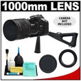 Vivitar 500mm f/6.3 Series 1 Multi-Coated Mirror Lens with 2x Teleconverter (=1000mm) + Stedi-Stock Shoulder Brace Kit for Canon EOS 5D, 7D, 50D, 40D, Rebel XSi, XS, XTi, XT, T1i Digital SLR Cameras ( Vivitar Lens )