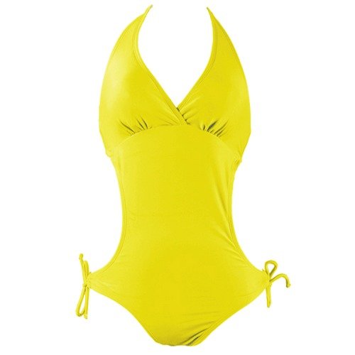 Swimsuit Monokini Swimsuit Yellow (Type one Piece) รูปที่ 1