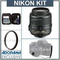 Nikon 18mm - 55mm f/3.5-5.6G AF-S DX (VR) Vibration Reduction Autofocus Lens Kit, U.S.A. Warranty - with Pro Optic 52mm MC UV Filter, Lens Cap Leash, Professional Lens Cleaning Kit ( Nikon Lens ) รูปที่ 1