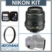 รูปย่อ Nikon 18mm - 55mm f/3.5-5.6G AF-S DX (VR) Vibration Reduction Autofocus Lens Kit, U.S.A. Warranty - with Pro Optic 52mm MC UV Filter, Lens Cap Leash, Professional Lens Cleaning Kit ( Nikon Lens ) รูปที่1