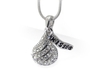 รูปย่อ White Gold Plated Crystal Chocolate Kiss Pendant Necklace Fashion Jewelry รูปที่1